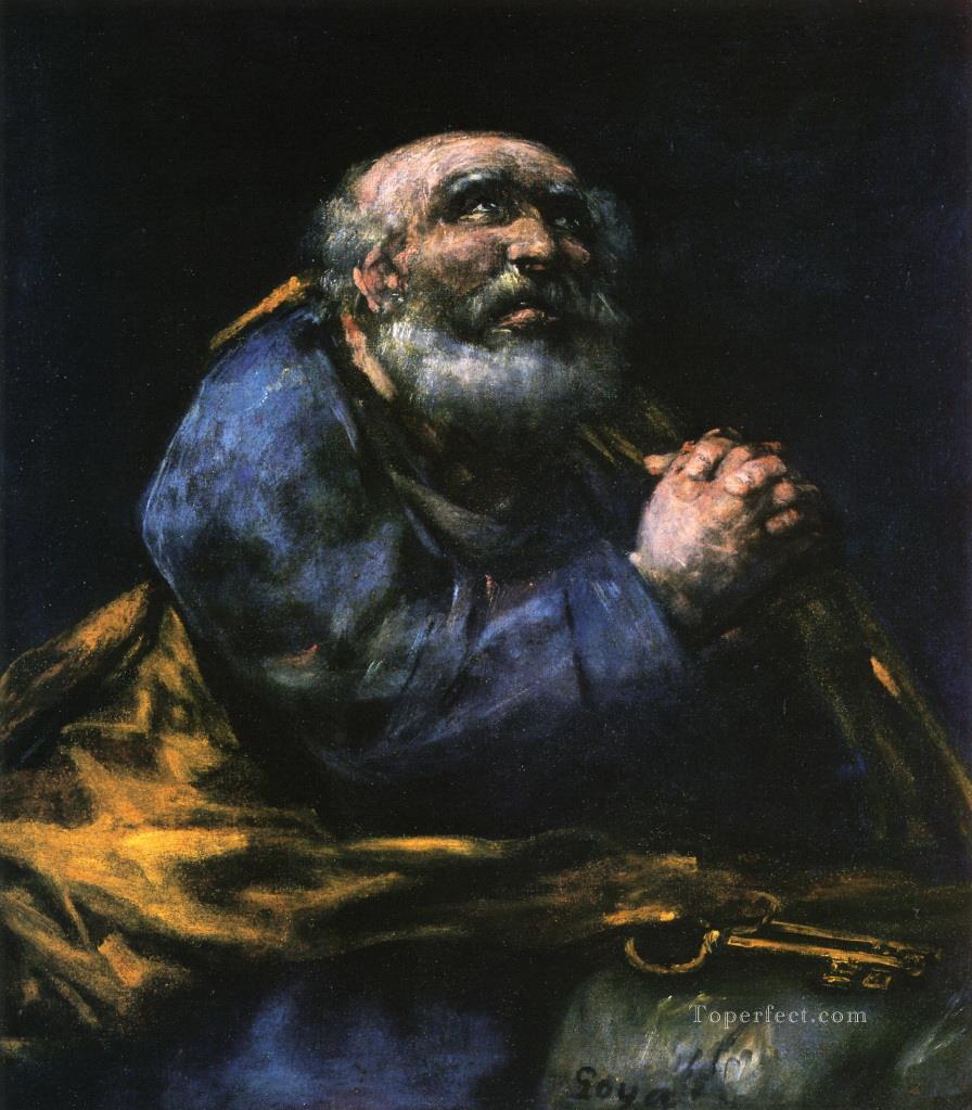 The Repentant Saint Peter Francisco de Goya Oil Paintings